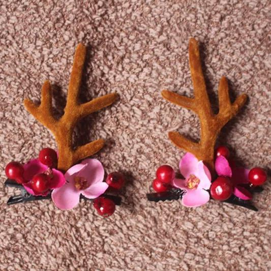 Handmade Brown Simulation Deer Antlers Christmas Decor DIY Cosplay Headband Deer Antlers Simulation Antlers Accessories