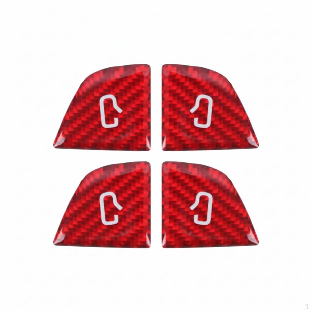 Carbon Fiber Door Button Sticker Precision Cut Car Switch