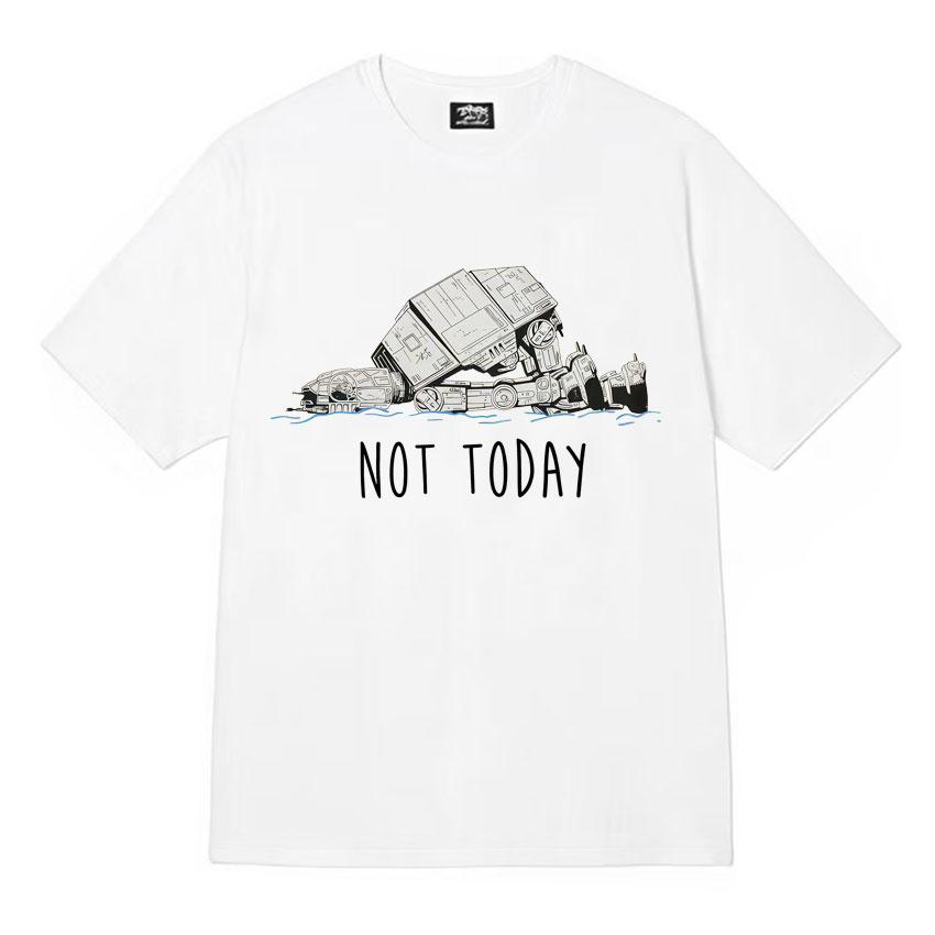 Funny At Walker Not Today Harajuku T Shrits Graphics Print Mens Women Tee Shirt High Quality Short Sleeves Streetwear Teenagers