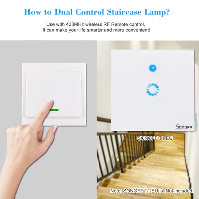 Sonoff Push Button Wall Light Switch Remote Controller 3 Gang