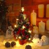 40CM Tabletop Christmas Tree with Lights - Mini Pine Holiday Decoration and New Year Gift