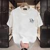 American Brand Men's Trendy Letter Print Loose Round Neck Short Sleeve T-shirt