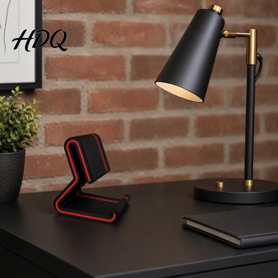One-piece Molded Phone Holder 3D Printed Stand Colorful Line with Anti-Slip Base