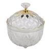 Sealed Lid Glass Candy Jar Raised Handle Fitted Lid