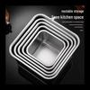 Stainless Steel Square Condiment Jar with Lid