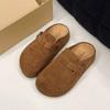 Thick-soled inner height increase women's spring new models, small people wear women's shoes with one foot, a bag head and half slippers
