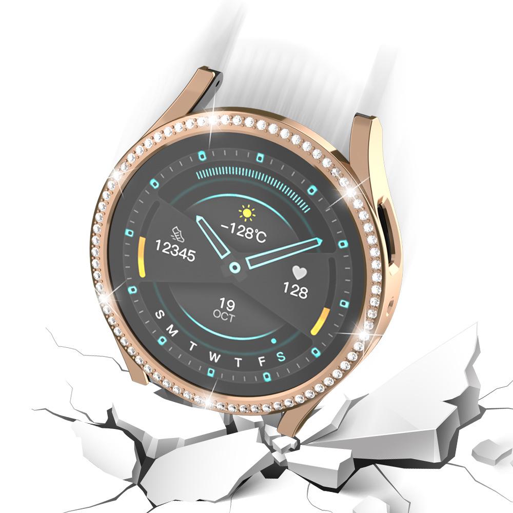 Bling Case for Samsung Galaxy Watch7 6 5 4 40mm 44mm Protective Case PC Encrusted Shiny Diamond Cover Bumper No Glass Accessorie