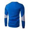 Men Sweatshirt Contrast Colors Patchwork Plush Thicken All Match Warm Autumn Sweatshirt for Work