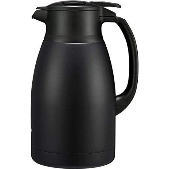 Zojirushi Stainless Pot 1.5L Tabletop Wide Mouth Approximately 6.5cm Vacuum Double Wall Thermal Bottle Insulation Cooling Matte Black SH-HC15-BM