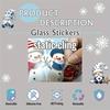 Christmas Snowman Window Clings Removable Static Cling Decal Festive Winter Holiday Decor for Home Office Storefront Windows