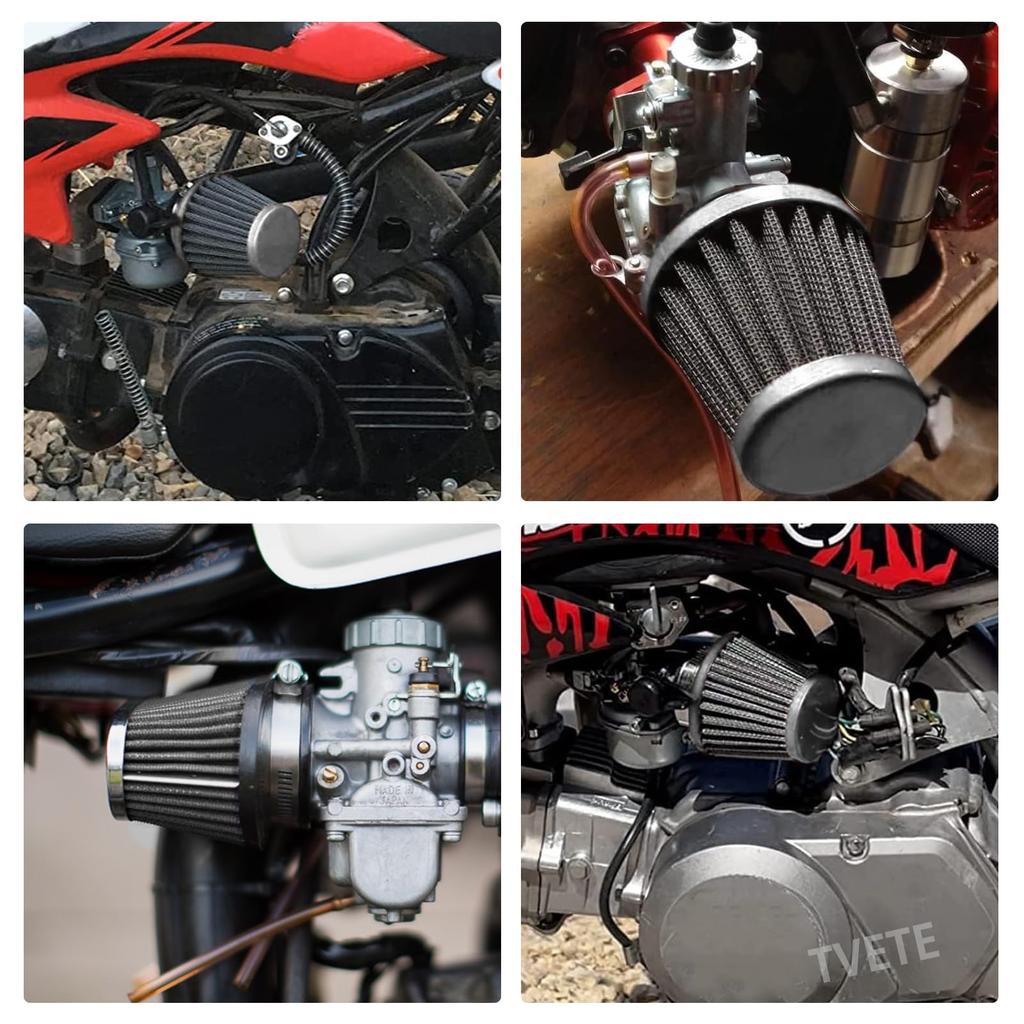 TVETE Straight Power Filter 35mm Universal Air Filter Cylinder Type Beach Bike Motorcycle Accessories