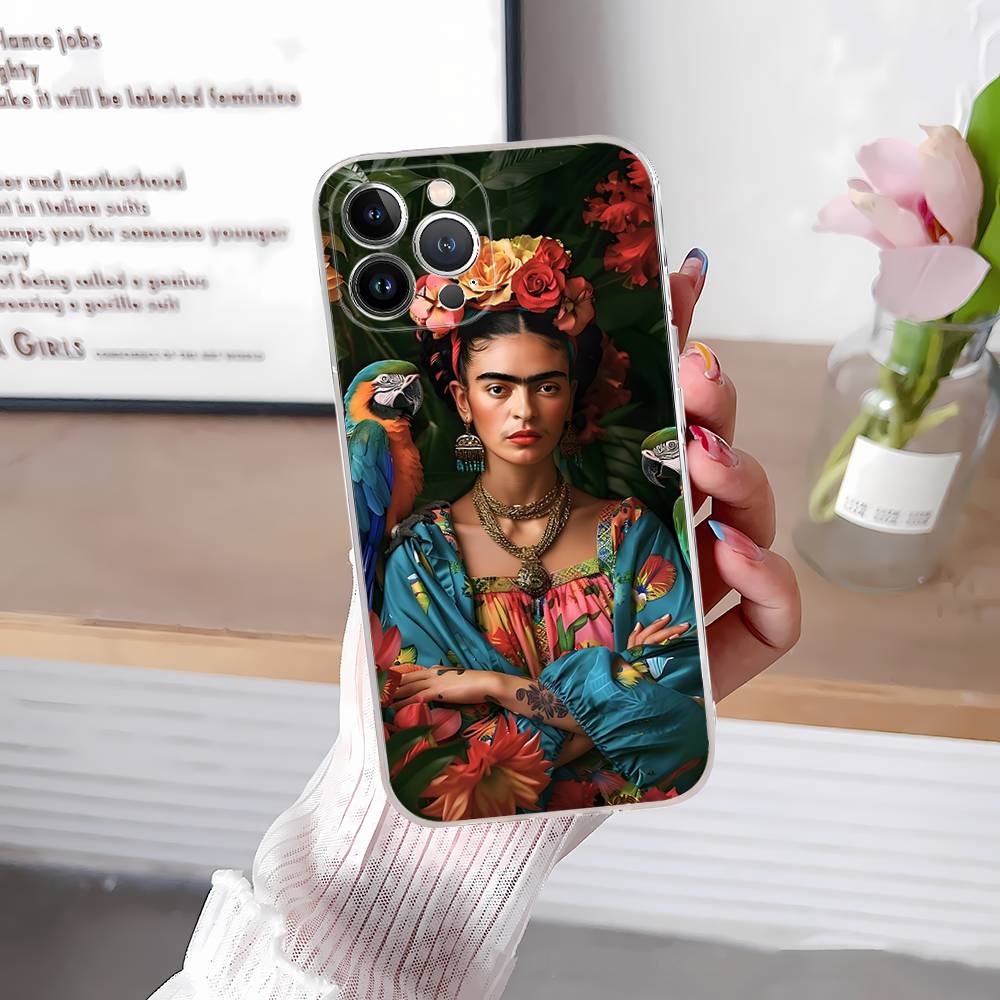 Fashion F-Frida K-KahlosS Phone Case For IPhone 17 16 15 14 13 12 11 Plus Pro Max Transparent Soft Cover