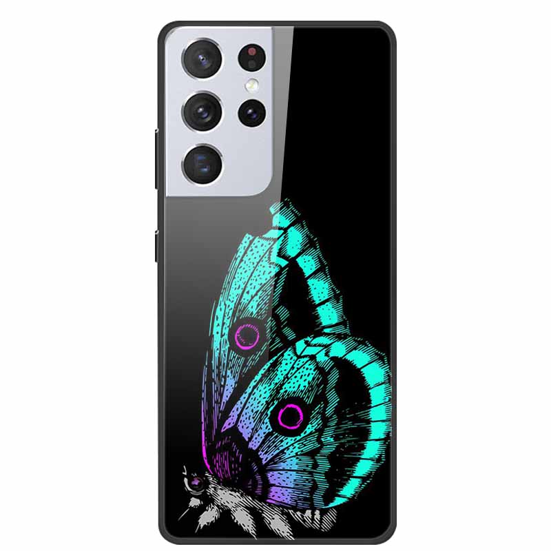 For Samsung Galaxy S25 Ultra Tempered Glass Case Back Cover Hard Phone Cases for SamsungS25 ULTRA 5G SM-S938B Protective Capa