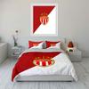 Red crown, AS Monaco crest. Bedding sets Duvet cover sets Duvet covers Pillowcases(1 * Duvet Cover 2 * Pillowcases without duvet insert)