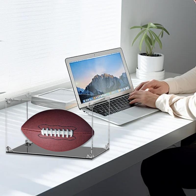 Football Case Display Clear Acrylic Display Case Dustproof Display Box Football Display Stand Display Case For Home Offices