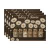 2025 Thanksgiving Pumpkin Maple Leaf Linen Table Mat: Heat-Resistant Autumn Placemat & Coaster Set