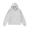 RDT Menswear | Grey Cleanfit American-Style Short Hoodie - 550g Solid Color Sweatshirt for Men