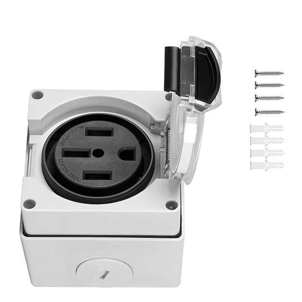 NEMA 50A Electrical Socket Set 50Amp Power Outlet Box Heavy Duty 50R Outlet Simple Installation for High Power Devices
