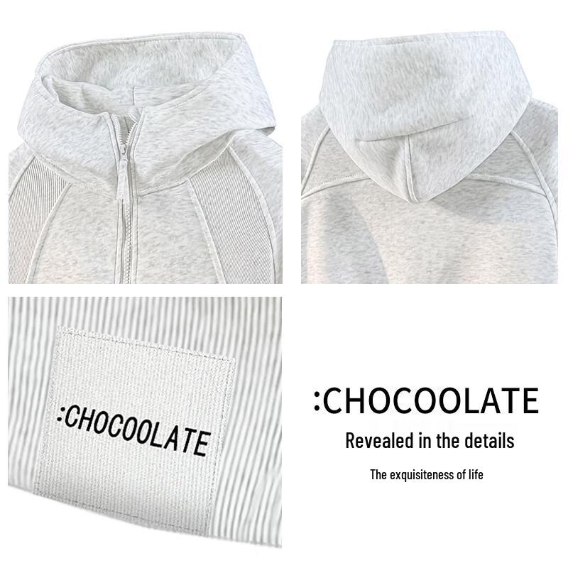 CHOCOOLATEit Men's Heavyweight Spliced Hooded Sweatshirt