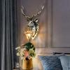 Zhaocai Deer Head Wall Hanging Background Wall Lamp Personalized Creative Decoration Lamp Wall Lamp Living Room Hanging Piece Deer Horn Lamp