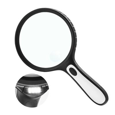 Magnifying Glass With Light, 10x 20x Magnifier With 4pcs Led Lights, Reading Magnifiers For Seniors, Kids, Close Work Assistant
