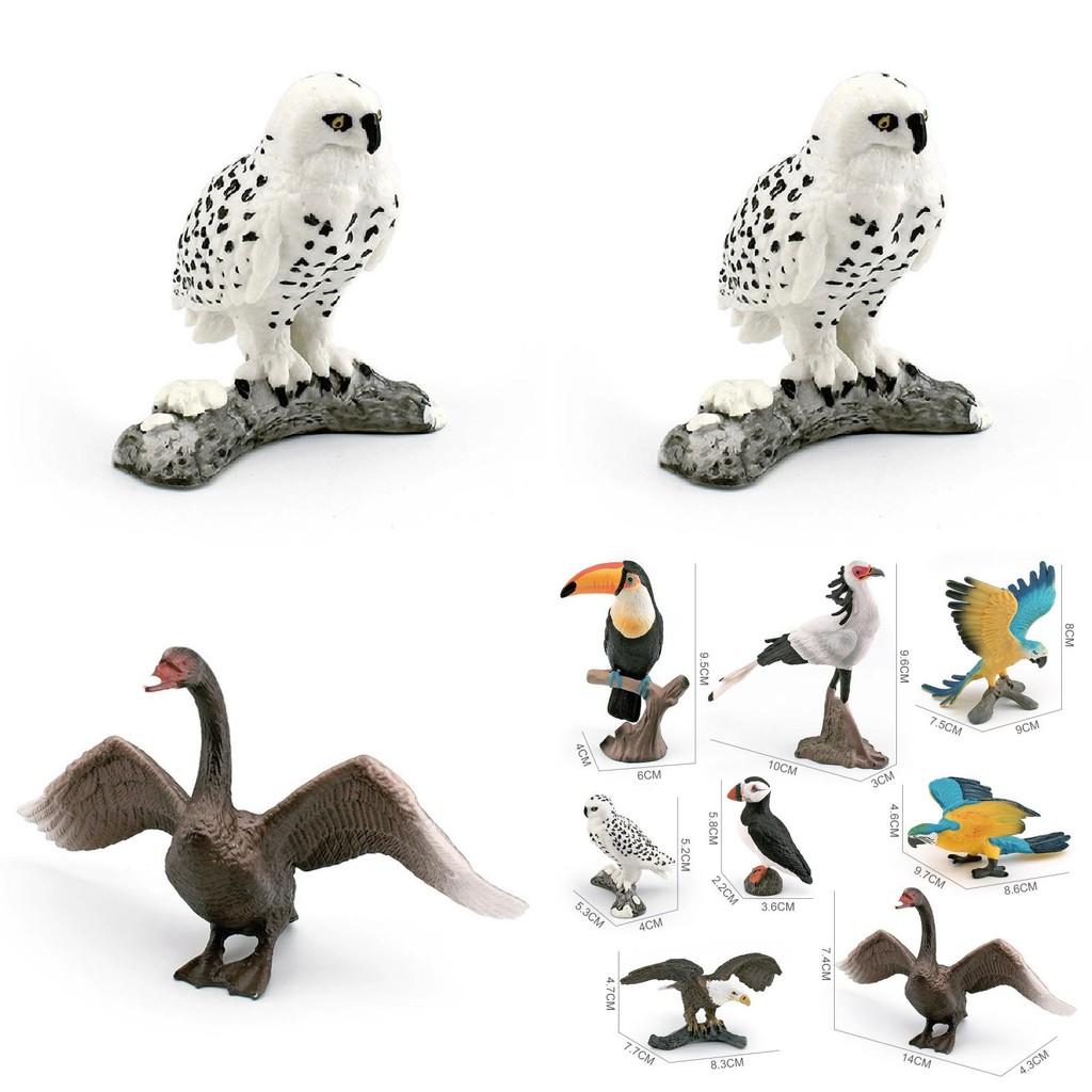 Natureinspired Bird Statue White Head Eagle Plastic Animal Figurine For Display