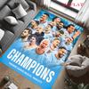 Tappeto Manchester City per Soggiorno Camera da Letto Casa Decorazione Divano, Tappetino Antiscivolo per Giochi Bambini