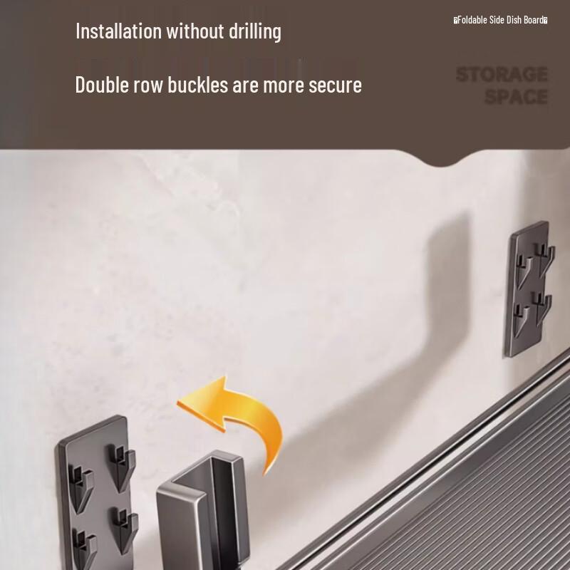 Foldable 3-Tier Kitchen Prep & Storage Rack