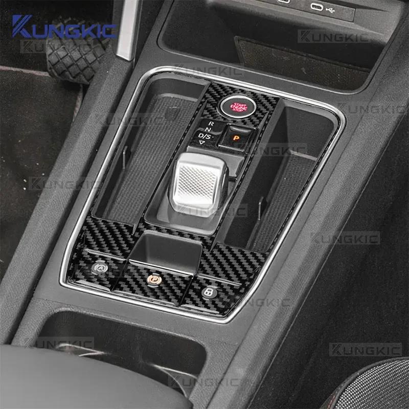 Real Soft Carbon Fiber For Seat Leon MK4 Cupra Leon Cupra Formentor     2024 LHD RHD Gear Shift Panel Sticker