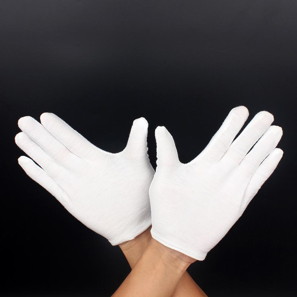 M MBAT 1 Pair Musical Instrument Gloves White Soft Spandex Profession Gloves Maintenance Tools Sax Inspection Parts Accessories
