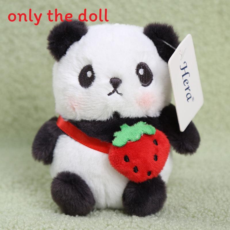 Panda Soft Plush Toy Keyring With Short Pile Fabric For Bag Ornament Collectible