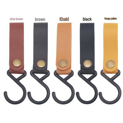 Portable Outdoor Storage Rack with Leather Hooks and Detachable Buckles