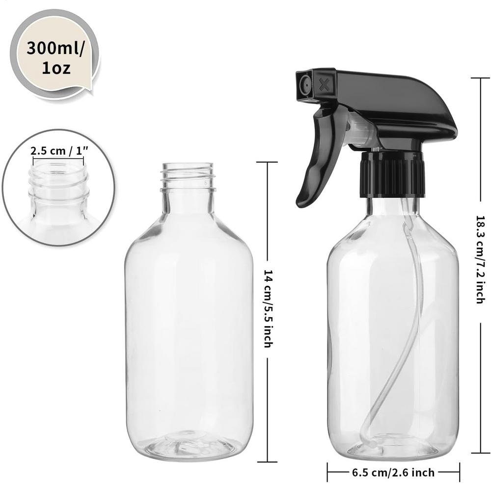 Empty Plastic Spray Bottles 300ml Large Capacity Spray Bottle Sprayer Adjustable Household Sprayer Water Mister Cleaning Tool