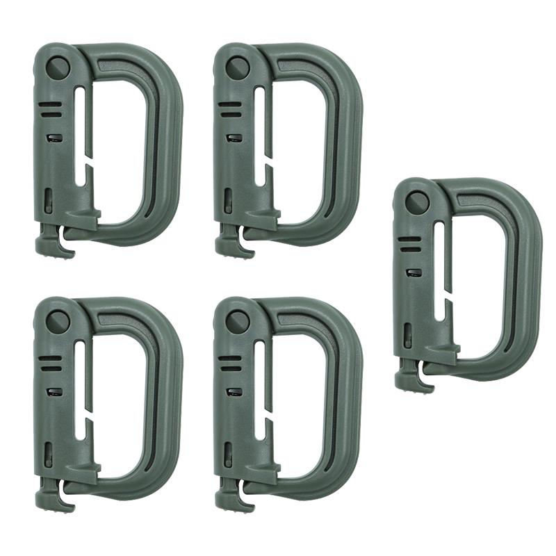 Tactical D Locking Ring Buckle Outdoor MOLLE Carabiner Plastic Clip Snap Type Tactical Vest Bag Connection Point Fastener