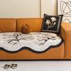 Chenille Irregular Sofa Cushion Cover Non-Slip Living Room Straight Sofa Cover Cloth Backrest Towel