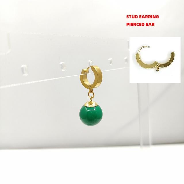 1 шт. Аниме Ролевые серьги Персонализированные Модные Минималистичные Серьги Потала Желтые бусины Зеленые бусины Серьги-пусеты Клипсы для ушей