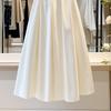 Frauen Einfache Hohe Taille Big Swing Plissee Rock Temperament Lange Röcke Mode A Linie Röcke