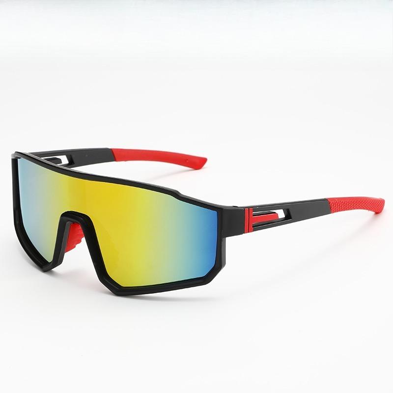 New Cross Mirror Advanced Outdoor Sports Cycling Sunglasses Full Frame Integrated Lens Colorful Coated Sunglasses