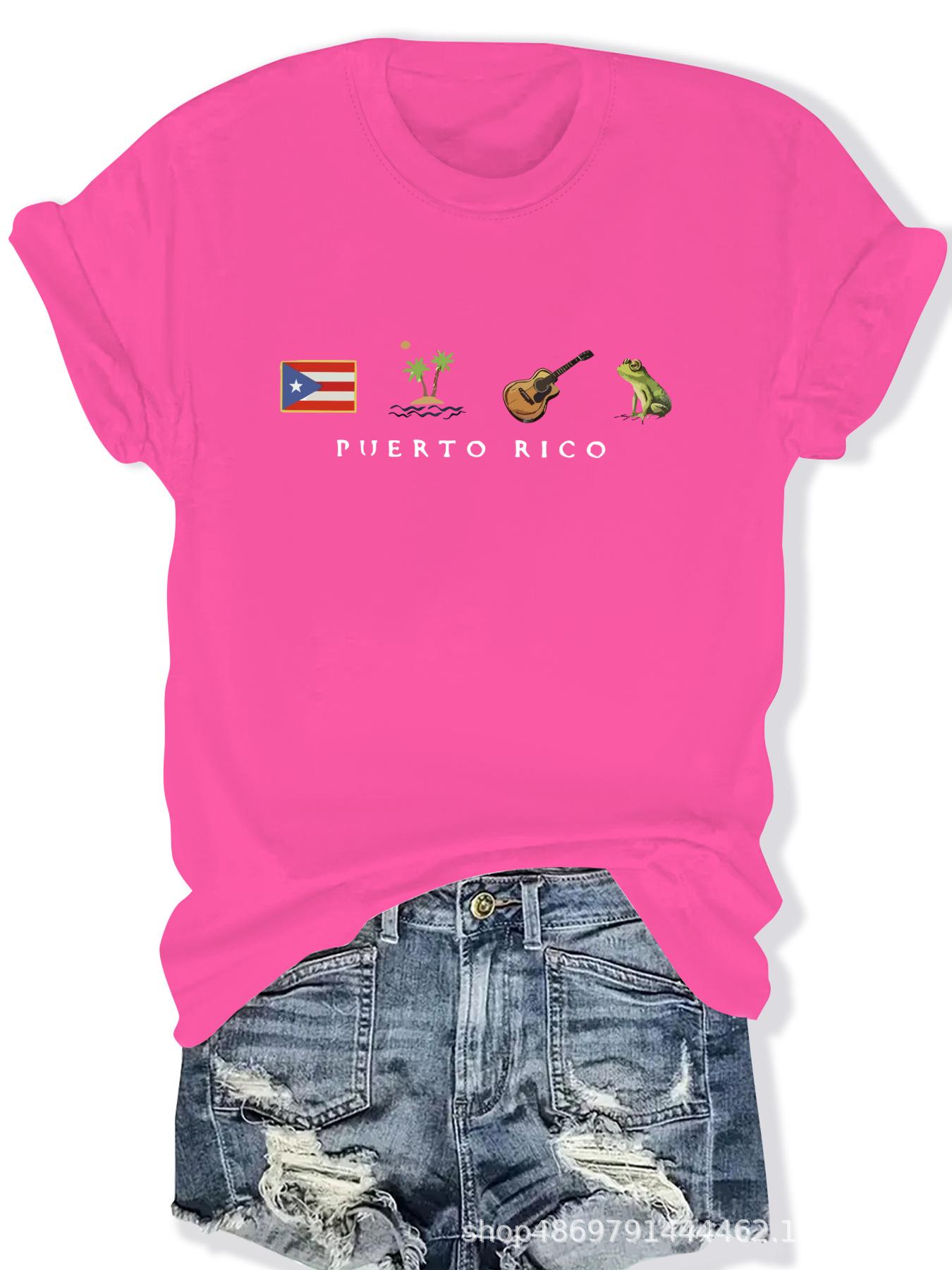 

International Fashion Round Neck Women s T-Shirt XXL розы красного