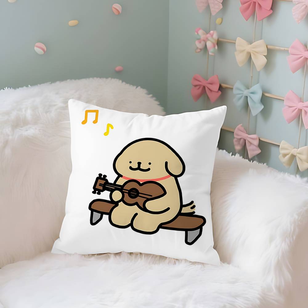 Cute MMaltese Case Plush Fabric Soft Pillowcase Double Sided Print Cushion Cover Household Gifts