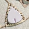 Sexy Triangle Bikini Set New Solid Color Textured Ribbed Halter Lace Up Tie Side Summer Beach Vacation Ins Fashion Swimwear