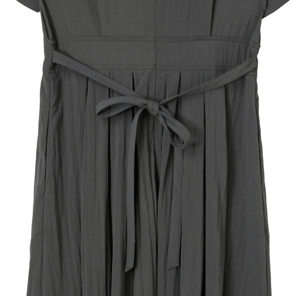 Rap Round Neck Belted Pleated Dress Ar2Wo569