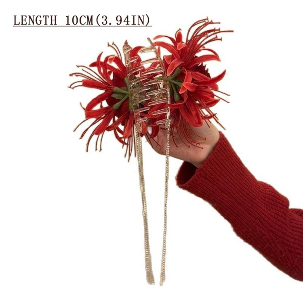 Long Hair Claw Tassels Grasping Clip Vintage Hair Clip  for Women Super Fairy Sweet