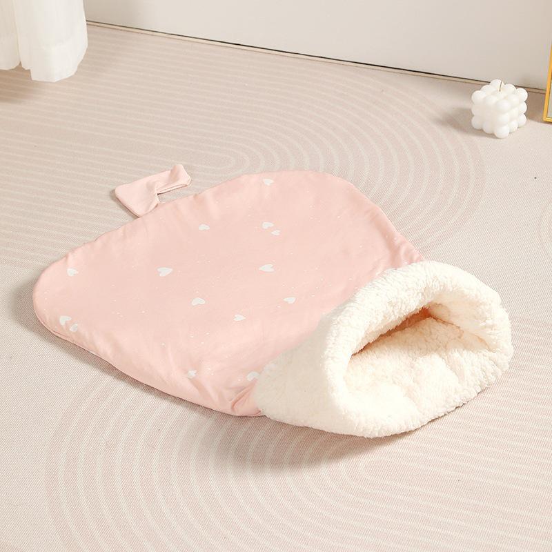 Cozy Tunnel Style Pet Bed for Cats and Dogs - Warm Winter Sleeping Bag for Deep Sleep