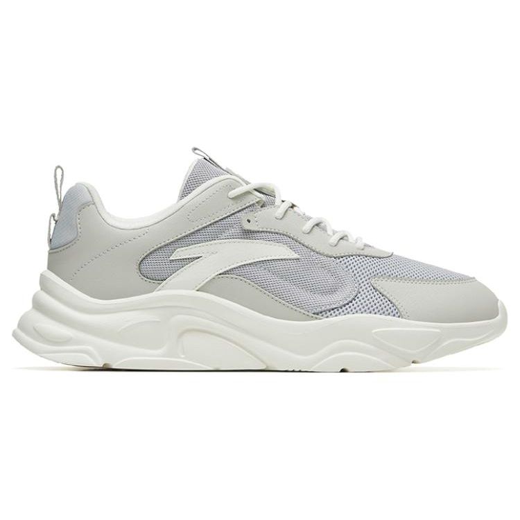Anta Lifestyle Series Little Millennium 2.0 Fabric Leather Mesh Non-Slip Wear-Resistant Breathable Low-Top Sports Casual Shoes 112248891-1