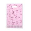 Durable Pink Bows Print Plastic Storage Bags For Jewelry Accessories Rainy Day Protections Pouches