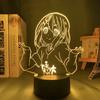 Anime K-ON Noční světlo Figurka Hirasawa Yui Měnící barvy Stolní lampa Dekorace do ložnice Dárek