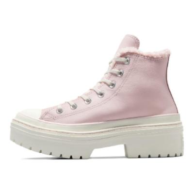 Chuck Taylor All Star Plataforma Salto Tratorado Cano Alto Sherpa - Blush Hush Tênis Femininos Rosa A09346C