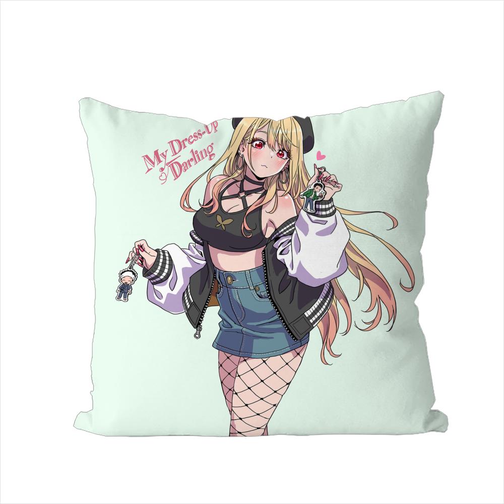 Kitagawa Marin Pillow Case For Car Sofa Decorative Home Doublesided Print Plush Square Throw Pillow Cushion Cover