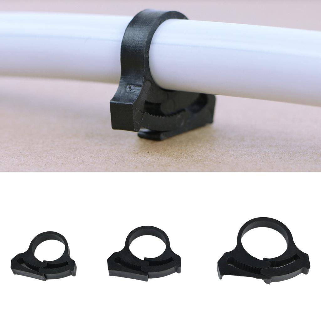 Set of 5 Garden Tubing Clips for Secure Drip Irrigation Systems in Greenhouses Double Gripping Adjustable Hose Clamps